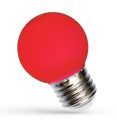 Spectrum 1W LED decoratielamp - Rood, G45, E27
