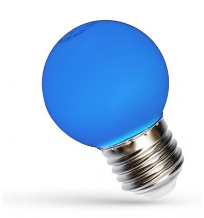 Spectrum 1W LED decoratielamp - Blauw, G45, E27