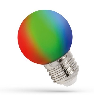 E27 1W RGB LED kogellamp - G45, 260 graden, kleurverandering, decoratieve lamp