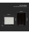 15W Solar breedstraler LED - IP65, zwart, incl. zonnepaneel, afstandsbediening, ingebouwde batterij
