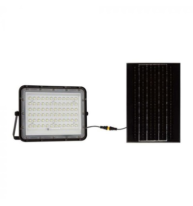 15W Solar breedstraler LED - IP65, zwart, incl. zonnepaneel, afstandsbediening, ingebouwde batterij