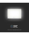 30W LED Breedstraler op zonne-energie - IP65, zwart, incl. zonnepaneel, afstandsbediening, ingebouwde batterij