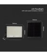 30W LED Breedstraler op zonne-energie - IP65, zwart, incl. zonnepaneel, afstandsbediening, ingebouwde batterij