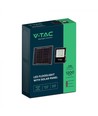 12W Solar LED-breedstraler - IP65, zwart, incl. zonnepaneel, afstandsbediening