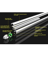 60cm / 9W T8 RA90 LED-buis - Pro, CRI90, 5 jaar garantie