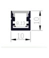 120cm Verlichting voor akoestische panelen, zwart - CCT LED strip, complete set met aluminium profiel