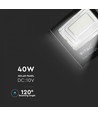 40W LED Breedstraler op zonne-energie - IP65, zwart, incl. zonnepaneel, afstandsbediening
