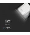 50W Solar LED breedstraler - IP65, Zwart, werklamp, incl. zonnepaneel, afstandsbediening