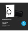 50W Solar LED breedstraler - IP65, Zwart, werklamp, incl. zonnepaneel, afstandsbediening