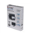 10W LED Breedstraler op zonne-energie - IP65, zwart, incl. zonnepaneel, sensor