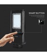 V-Tac 15W LED Zonnecel Straatlamp - Zwart, incl. zonnecel, sensor, IP65