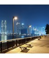 V-Tac 15W LED Zonnecel Straatlamp - Zwart, incl. zonnecel, sensor, IP65