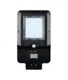 V-Tac 15W LED Zonnecel Straatlamp - Zwart, incl. zonnecel, sensor, IP65