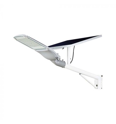 V-Tac 50W LED Zonne-energie Straatlamp - Wit, incl. zonnepaneel, afstandsbediening, IP65