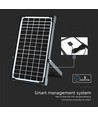 30W Solar LED breedstraler - IP65, Zwart, incl. zonnepaneel, afstandsbediening, ingebouwde batterij