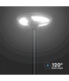 V-Tac 7,5W LED Zonnecel Tuinlamp - Zwart, Ø42 cm, zonnecel, sensor, IP65