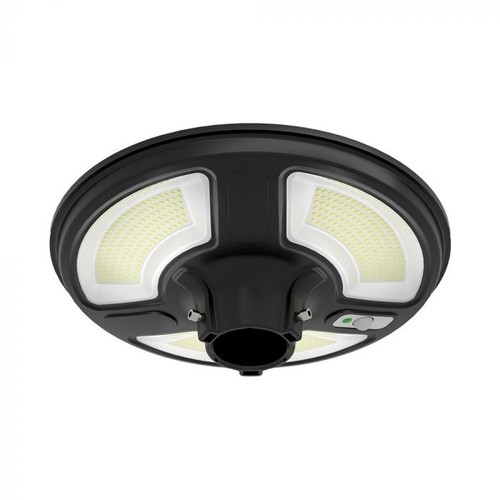 V-Tac 7,5W LED Zonnecel Tuinlamp - Zwart, Ø42 cm, zonnecel, sensor, IP65