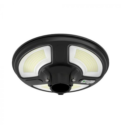 V-Tac 7,5W LED Zonnecel Tuinlamp - Zwart, Ø42 cm, zonnecel, sensor, IP65