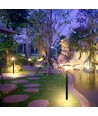 V-Tac 15W LED zonne-energie tuinlamp - Zwart, Ø25,7 cm, zonnecel, sensor, IP65
