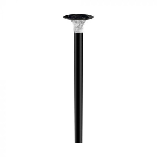 V-Tac 15W LED zonne-energie tuinlamp - Zwart, Ø25,7 cm, zonnecel, sensor, IP65