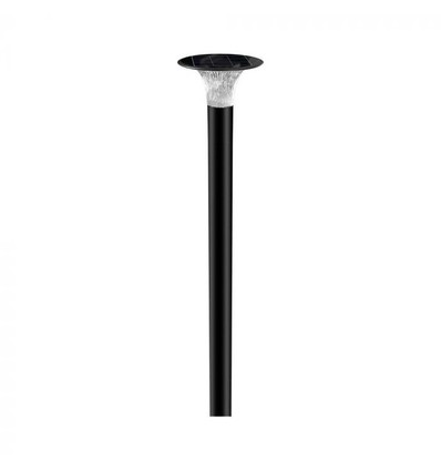 V-Tac 15W LED zonne-energie tuinlamp - Zwart, Ø25,7 cm, zonnecel, sensor, IP65
