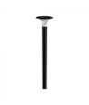 V-Tac 15W LED zonne-energie tuinlamp - Zwart, Ø25,7 cm, zonnecel, sensor, IP65