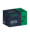 V-Tac 2x1.2W LED zonne-energie tuinlampen - Zwart, met grondpen, IP65