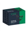 V-Tac 3x1.2W LED Zonne-energie Tuinlampen - Zwart, met grondspies, IP65