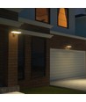 15W Wandlamp op zonne-energie LED - IP65, zwart, sensor