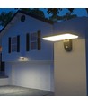 15W Wandlamp op zonne-energie LED - IP65, zwart, sensor