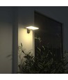 15W Wandlamp op zonne-energie LED - IP65, zwart, sensor