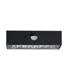 3W Wandlamp op zonne-energie LED - IP65, zwart, sensor