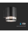 0,55W Wandlamp op zonne-energie LED - IP54, zwart