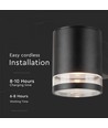 0,55W Wandlamp op zonne-energie LED - IP54, zwart