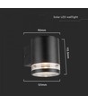 0,55W Wandlamp op zonne-energie LED - IP54, zwart