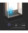 1W Solar wandlamp LED - IP54, zwart, sensor