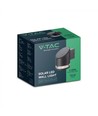 1W Wandlamp LED - IP54, rond, zwart, zonne-energie