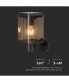 2.5W LED Wandlamp - IP54, zwart, sensor, zonne-energie