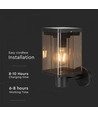 2.5W LED Wandlamp - IP54, zwart, sensor, zonne-energie