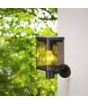 2.5W LED Wandlamp - IP54, zwart, sensor, zonne-energie