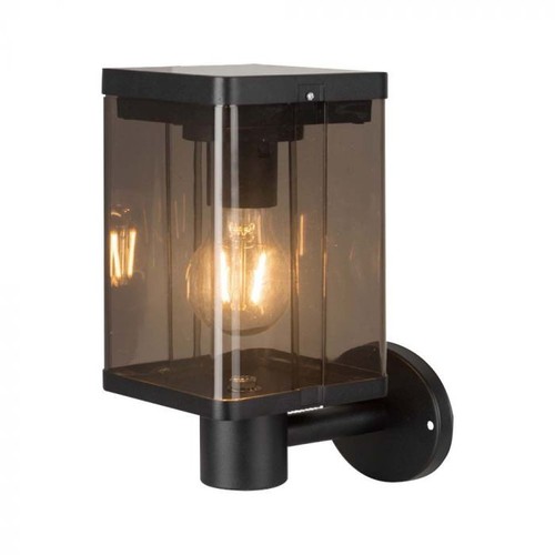 2.5W LED Wandlamp - IP54, zwart, sensor, zonne-energie