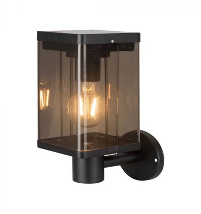 2.5W LED Wandlamp - IP54, zwart, sensor, zonne-energie