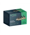 V-Tac Zonnecel lichtsnoer met 10 stuks 0,5W lampen - 12 meter, afstandsbediening, IP44, inclusief lichtbron