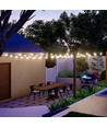 V-Tac Zonnecel lichtsnoer met 10 stuks 0,5W lampen - 12 meter, afstandsbediening, IP44, inclusief lichtbron