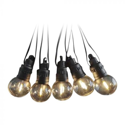 V-Tac Zonnecel lichtsnoer met 10 stuks 0,5W lampen - 12 meter, afstandsbediening, IP44, inclusief lichtbron