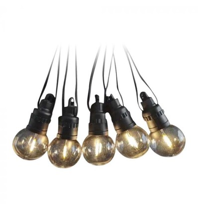 V-Tac Zonnecel lichtsnoer met 10 stuks 0,5W lampen - 12 meter, afstandsbediening, IP44, inclusief lichtbron