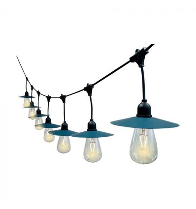 V-Tac Zonnecel lichtsnoer met 15 stuks 0,2W lampjes - 15 meter, IP44, inclusief lichtbron