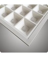 60x60 LED paneel Raster, 36W - Hoogte:35mm, 110lm/w, UGR16, RA90, Philips driver, flikkervrij, witte rand