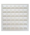 60x60 LED paneel Raster, 36W - Hoogte:35mm, 110lm/w, UGR16, RA90, Philips driver, flikkervrij, witte rand