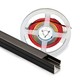 120cm Verlichting voor akoestisch paneel, zwart - Complete set met aluminium profiel en COB LED-strip